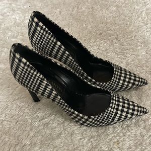 Black and White Plaid Lanvin Pumps